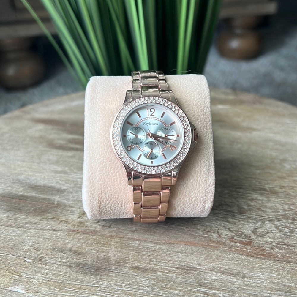 Style & Co. rose gold watch. Worn a couple times, like new.